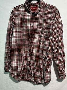 Old College Inn Men's Medium Plaid Button Down Long Sleeve Shirt